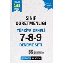 Pegem Yayınları 2026 Meb Ags Öabt Sınıf Öğretmenliği Türkiye Geneli 7-8-9 Deneme Seti