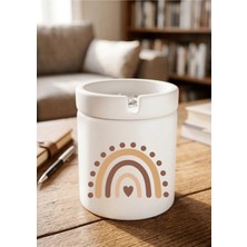 Eylül Design Boho Tasarımlı Baskılı Seramik Küllük Kokusuz Kül Tablası