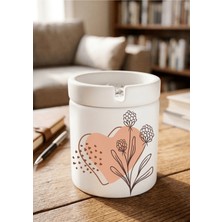 Eylül Design Boho Tasarımlı Baskılı Seramik Küllük Kokusuz Kül Tablası