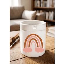 Eylül Design Boho Tasarımlı Baskılı Seramik Küllük Kokusuz Kül Tablası