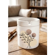 Eylül Design Boho Tasarımlı Baskılı Seramik Küllük Kokusuz Kül Tablası