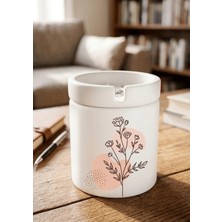 Eylül Design Boho Tasarımlı Baskılı Seramik Küllük Kokusuz Kül Tablası