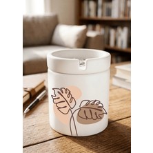 Eylül Design Boho Tasarımlı Baskılı Seramik Küllük Kokusuz Kül Tablası