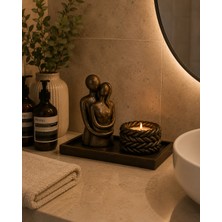 Handyol Sonsuz Sevgi Dekoratif Biblo & Mumluk Seti – Modern Tepsili, Tv Ünitesi, Sehpa, Kitaplık, Konsol ve Banyo Dekoru
