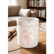 Eylül Design Boho Tasarımlı Baskılı Seramik Küllük Kokusuz Kül Tablası