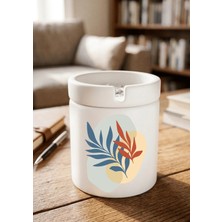 Eylül Design Boho Tasarımlı Baskılı Seramik Küllük Kokusuz Kül Tablası
