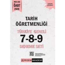 Pegem Yayınları 2026 Meb Ags Öabt Tarih Öğretmenliği Türkiye Geneli 7-8-9 Deneme Seti