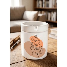 Eylül Design Boho Tasarımlı Baskılı Seramik Küllük Kokusuz Kül Tablası