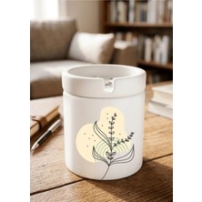 Eylül Design Boho Tasarımlı Baskılı Seramik Küllük Kokusuz Kül Tablası