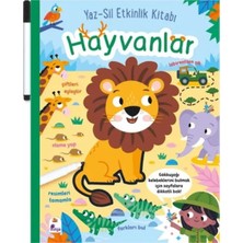 Belirtilmemiş Yaz-Sil Etkinlik Kitabı - Hayvanlar (Kalemli)