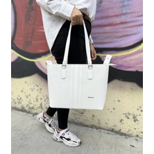 Just Polo Kadın Yeni Sezon 3 Bölmeli Büyük Boy Şık Shopper El & Omuz Çantası