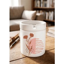 Eylül Design Boho Tasarımlı Baskılı Seramik Küllük Kokusuz Kül Tablası