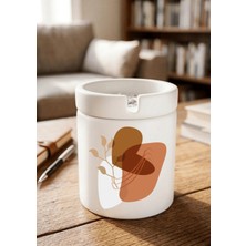 Eylül Design Boho Tasarımlı Baskılı Seramik Küllük Kokusuz Kül Tablası