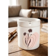 Eylül Design Boho Tasarımlı Baskılı Seramik Küllük Kokusuz Kül Tablası