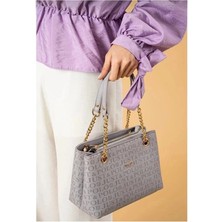 Just Polo Orijinal Kadın 3 Bölmeli Zincir Detaylı Ayarlanabilir Askılı Lüks El & Omuz Çantası Shoulder Bag