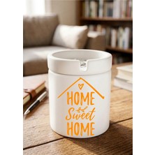 Eylül Design Home Minimalist Ev Tasarımlı Baskılı Seramik Küllük Dekoratif Kokusuz Kül Tablası