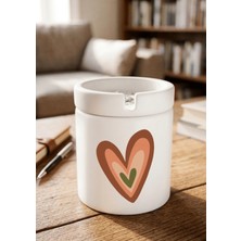 Eylül Design Boho Tasarımlı Baskılı Seramik Küllük Kokusuz Kül Tablası