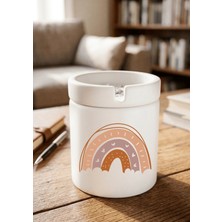 Eylül Design Boho Tasarımlı Baskılı Seramik Küllük Kokusuz Kül Tablası