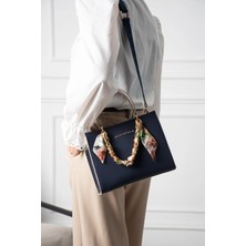 Just Polo Kadın Günlük & Özel Kullanıma Uygun Fular Detaylı Şık El ve Omuz Çantası Shopper