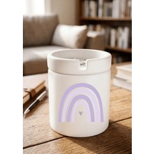 Eylül Design Boho Tasarımlı Baskılı Seramik Küllük Kokusuz Kül Tablası