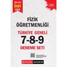 Pegem Yayınları 2026 Meb Ags Öabt Fizik Öğretmenliği Türkiye Geneli 7-8-9 Deneme Seti