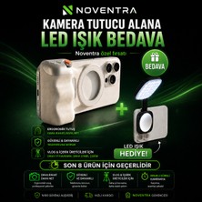 Noventra Magsafe Uyumlu Telefon Kamera Tutucu, Ergonomik Çekim Aparatı + LED Işık Hediyeli