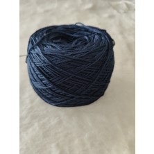 Çilekli Yumak Atölye Koton Ip - Koyu Lacivert Ip 100 gr