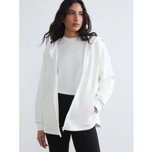Lc Waikiki Yeni Sezon Kapüşonlu Soft Touch Kadın Fermuarlı Sweatshirt
