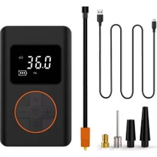 Katjmer Taşınabilir Dijital Hava Kompresörü 150 Psı Şarjlı Lastik Şişirme Pompası Powerbank ve LED Işıklı