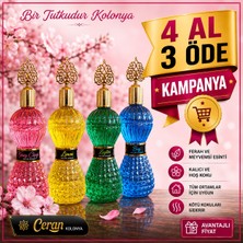 Ceran Kolonya Kolonya 300 ml 4 Adet Limon Kiraz Buz Zeytin Kolonyası 3 +1 Kampanya