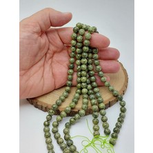 Peridot (Zebercet) Taşı Parlak Yosun Yeşili Dizi 8mm (62252)