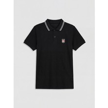 Lc Waikiki Yeni Sezon Beşiktaş Baskılı Erkek Çocuk Polo Yaka Pike Tişört