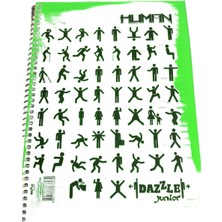 Dazzle Junior Human Spiralli Okul Defteri 18X25 Pp Kapak Çizgili