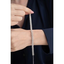 EDSA Silver 925 Ayar Gümüş Zirkon Taşlı Bileklik