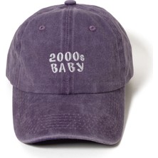 Nome Studio Nakışlı Yeşil Şapka Y2K Streetwear Şapka Yıkamalı Kumaşlı ve Açık Sarı Yazı Nakışlı Pamuklu Şapka