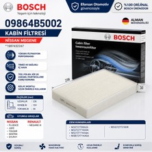 Bosch Orijinal 09864B5002 2727700A26 Polen Kabin Filtresi Nissan Uyumlu