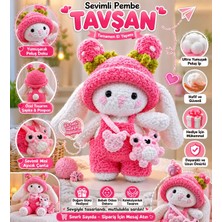 El İşi Premium El Örgüsü Sevimli Pembe Tavşan – Kadife Dokulu Amigurumi Bebek ve Hediye Oyuncak