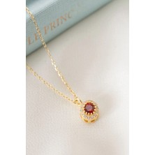 EDSA Silver 925 Ayar Gümüş Ocak Ayı Doğum Taşı ( Garnet ) Kolye