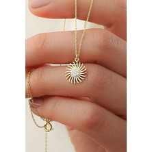 EDSA Silver 925 Ayar Gold Güneş Gümüş Kolye
