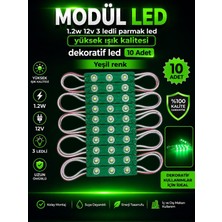 Kuzey Aksesuar Modül LED 1.2W 12V 3 Ledli Parmak LED Yüksek Işık Kalitesi Dekoratif LED 10 Adet