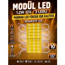 Kuzey Aksesuar Modül LED 1.2W 12V 3 Ledli Parmak LED Yüksek Işık Kalitesi Dekoratif LED 10 Adet