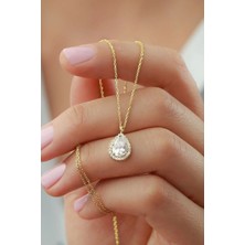 EDSA Silver 925 Ayar Gümüş Pırlanta Model Kolye