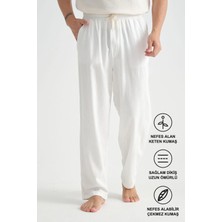 Redline Luxe Erkek Baggy Keten Karışımı Rahat Pantolon Bol Paça Yeni Sezon