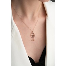 EDSA Silver 925 Ayar Gümüş Rose Balık Kolye