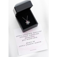 EDSA Silver 925 Ayar Gümüş Işıklı Kutu Renkli Lotus Kolye