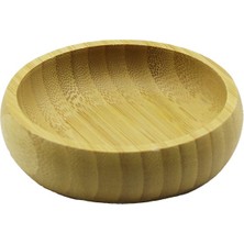 AyrStore Tekli - Mini=8.5cm Ahşap Bambu Çerezlik - Lokumluk Kase