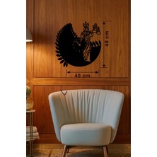 AyrStore Adalet Tanrıçası Themis Tasarım Ahşap Duvar Saati - 40X40 cm Avukat Hediyesi