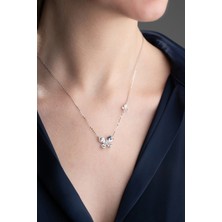 EDSA Silver 925 Ayar Gümüş Işıklı Kutuda Kelebek Kolye