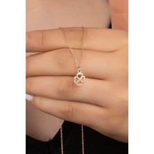 EDSA Silver 925 Ayar Rose Yonca Gümüş Kolye