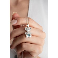 EDSA Silver 925 Ayar Gümüş Zirkon Taşlı Ayıcık Kolye
